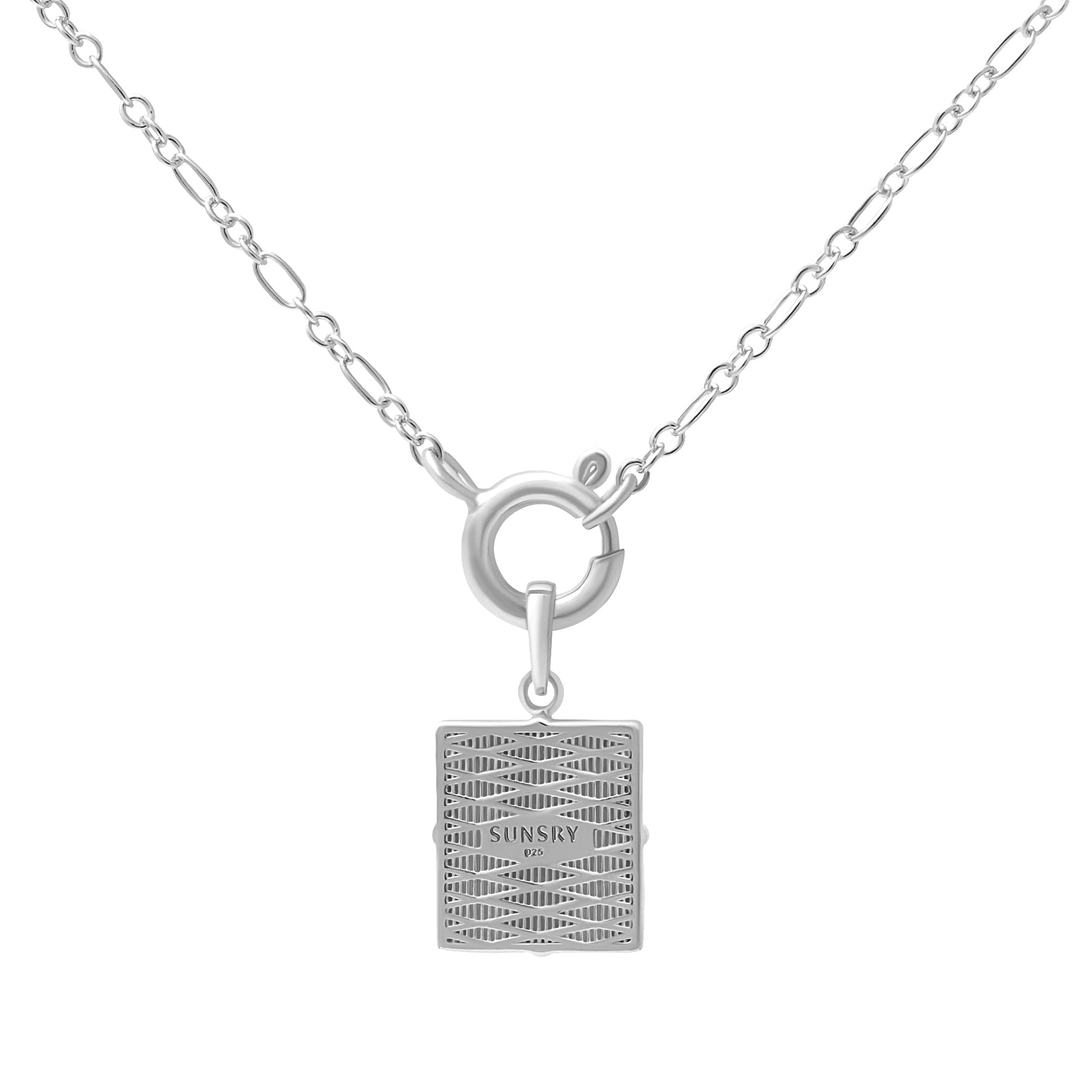 Niah Necklace - Agate Moss Silver