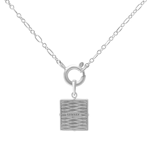 Niah Necklace - Agate Moss Silver