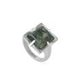 Niah Ring - Agate Moss Silver