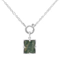 Niah Necklace - Agate Moss Silver